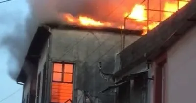 Evde tek başına yaşayan adam yangında kurtarıldı