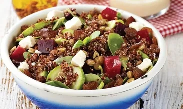 Semizotlu kinoa salatası