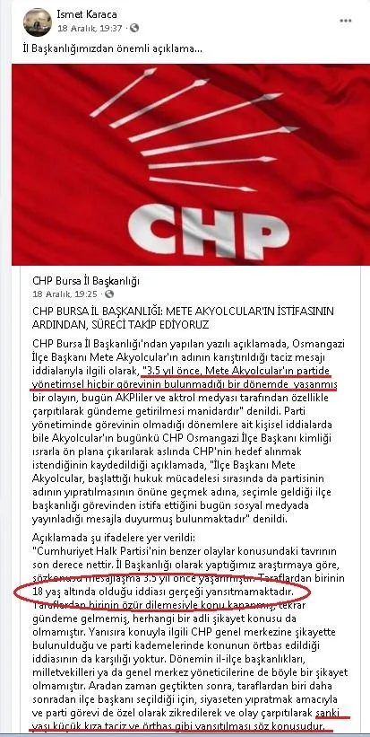 Son dakika! CHP'de tacize şok savunma: Ama kız reşitti