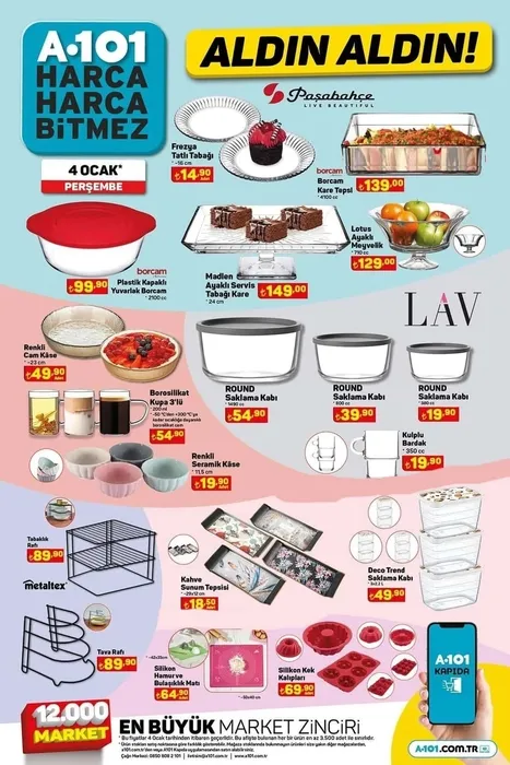 A101 AKTÜEL KATALOĞU 4 OCAK: Yeni yılın ilk indirimleri sayfa sayfa yayında! Bu Perşembe A101 aktüel ürünler kataloğunda neler var?