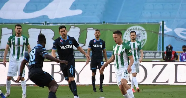 Konyaspor-Trabzonspor maçında kazanan çıkmadı! 3 gol iptal edildi...