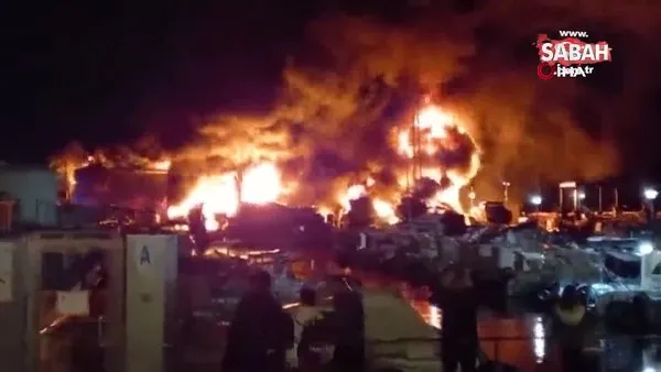 İspanya’da limanda yangın: 80 tekne alev alev yandı | Video