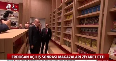 Başkan Erdoğan, havalimanındaki yeni mağazaları ziyaret etti