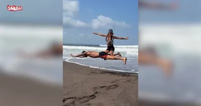Aşkın yerçekimi yok! Irmak Ünal’dan sevgilisi Samet Şener’le eğlenceli anlar | Video