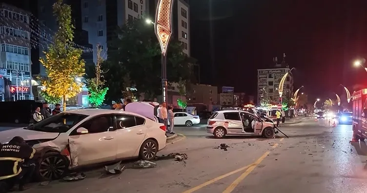 Niğde’de iki otomobil çarpıştı: 1 yaralı