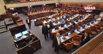İsrail meclisindeki oturum siren sesleriyle bölündü