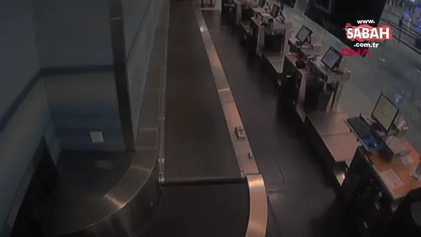 ABD'de havalimanında korkutan görüntü! Bagaj taşıma bandına giren otizmli çocuk kamerada