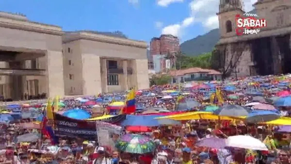 Kolombiya’da binlerce kişiden hükümet karşıtı protesto | Video