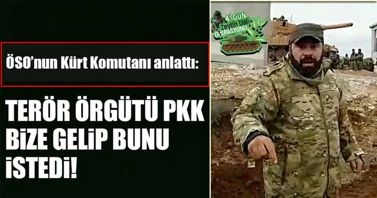 ÖSO’nun Kürt komutanından dikkat çeken Afrin mesajları