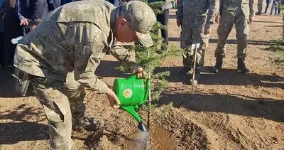 Mehmetçik fidanları toprakla buluşturdu