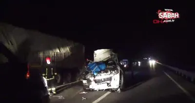 Son dakika... Konya’da feci kaza! Minibüs TIR’a çarptı: 1 ölü, 1 yaralı | Video