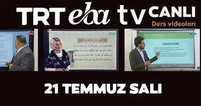 TRT EBA TV izle! 21 Temmuz Salı Ortaokul, İlkokul, Lise dersleri ’Uzaktan Eğitim’ canlı yayın | Video