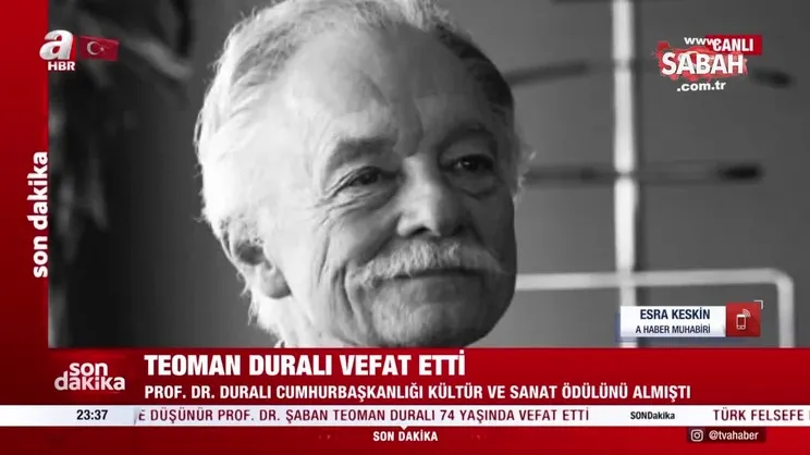 Son dakika: Prof. Dr. Teoman Duralı hayatını kaybetti | Video