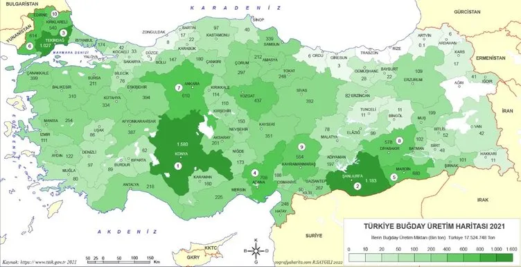 Türkiye Tarım Ürünleri Haritası - Bölgelere Göre Türkiye’de Yetişen