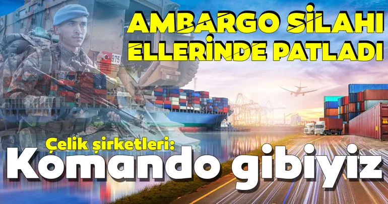 Ambargo silahı ellerinde patladı