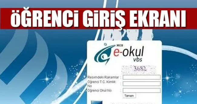 E Okul öğrenci girişi ile sınav sonuçları görüntüleme ...
