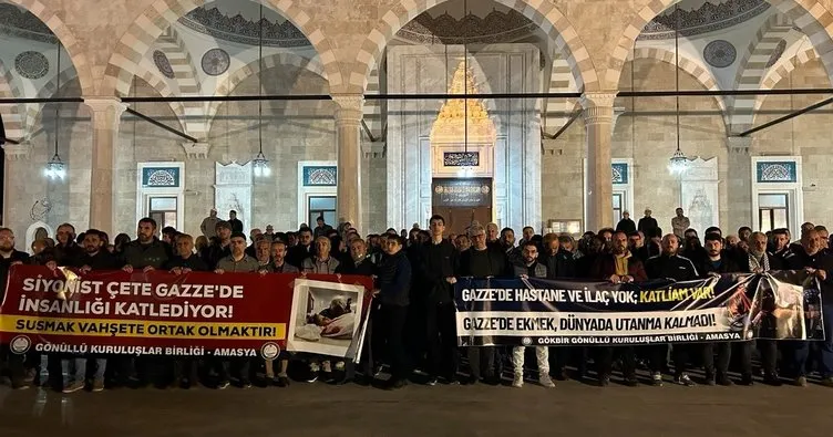 İşgalci İsrail Amasya’da protesto edildi