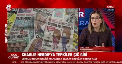 Son dakika haberi... Cumhurbaşkanı Erdoğan’ı hedef alan Fransız Charlie Hebdo’nun skandal kapağına tepkiler büyüyor | Video