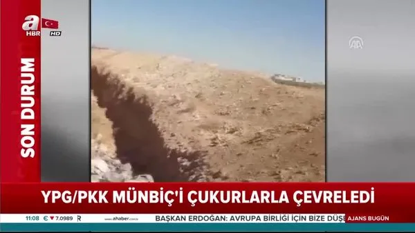 İşte YPG'nin Münbiç'teki siperleri!