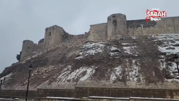 Gaziantep Kalesi 7,7 büyüklüğündeki depremde büyük hasar gördü | Video