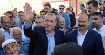 Cumhurbaşkanı Erdoğan’dan köy ziyareti!