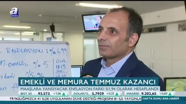 Emekli ve memura Temmuz kazancı