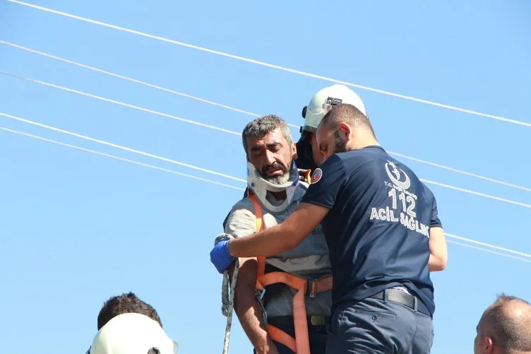 Antalya’da akıma kapılan işçi böyle kurtarıldı