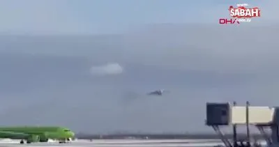 Rusya’da kargo uçağı sert iniş yaptı: O anlar kamerada | Video