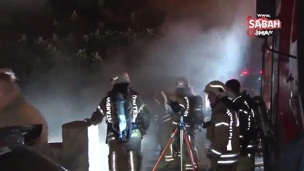 Ümraniye'de iş yeri alev alev yandı | Video