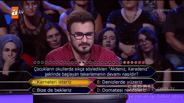 Kim Milyoner Olmak İster? 770. Bölüm tüm soru ve cevapları