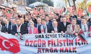 Trabzonlular özgür Filistin için yürüdü