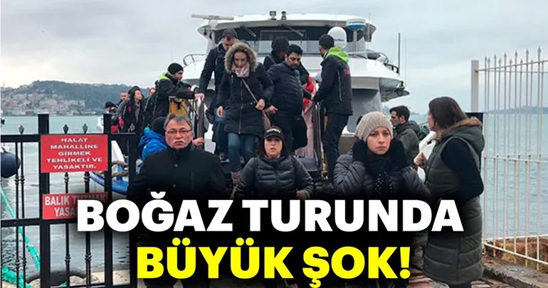 Boğaz turunda büyük şok