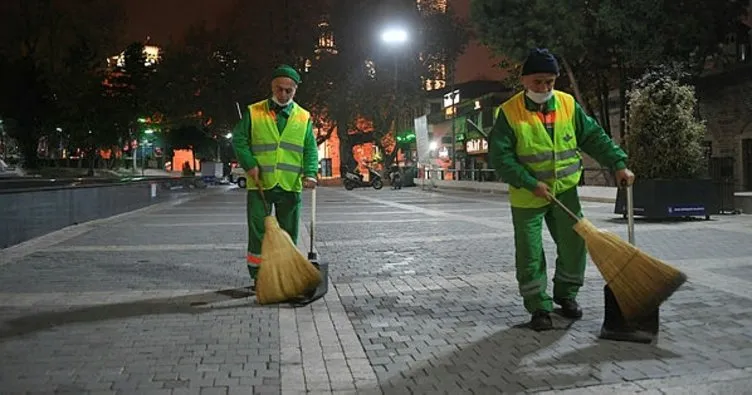 Osmangazi temizlik ekipleri gece gündüz çalışıyor