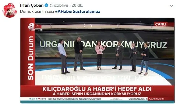 Millet kanalına sahip çıktı: #AHaberSusturulamaz