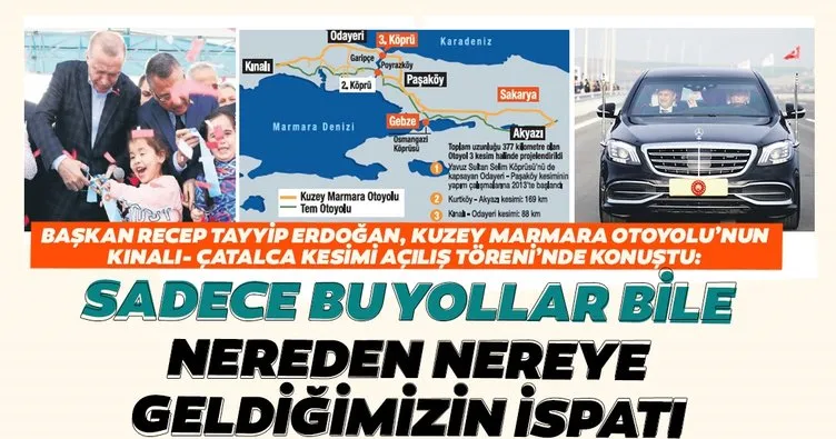 Başkan Erdoğan: Sadece bu yollar bile nereden nereye geldiğimizin ispatı
