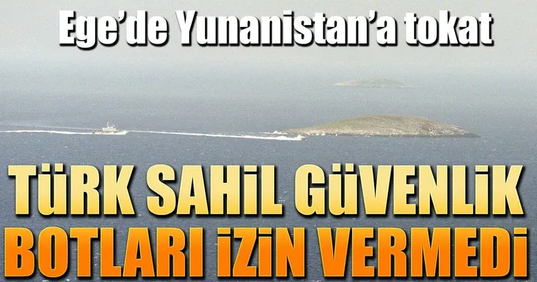 Ege’de Yunanistan’a tokat