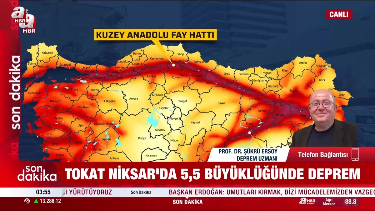 Tokat’ta 5,5 büyüklüğünde deprem! Şükrü Ersoy A Haber’de açıklamalarda bulundu | Video videosunu izle Tokat’ta 5,5 büyüklüğünde deprem! Şükrü Ersoy A Haber’de açıklamalarda bulundu | Video videosunu izle