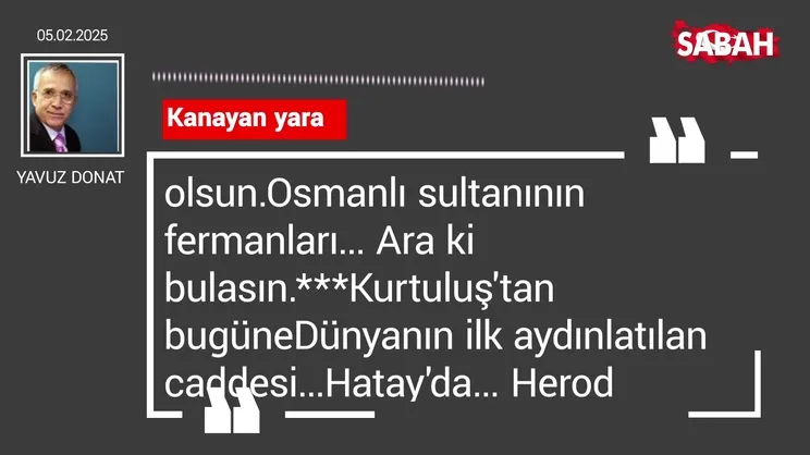 Yavuz Donat | Kanayan yara