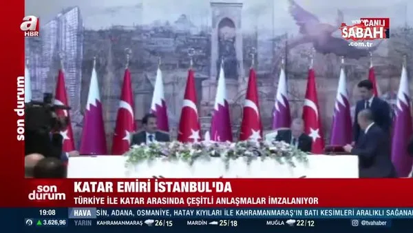 SON DAKİKA | Türkiye ile Katar arasında kritik anlaşmalar! Başkan Erdoğan ve Katar Emiri Al Sani'yi kabul etti | Video