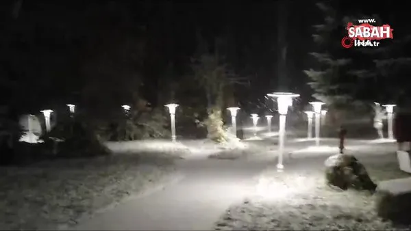 Abant Gölü Milli Parkı karla kaplandı | Video