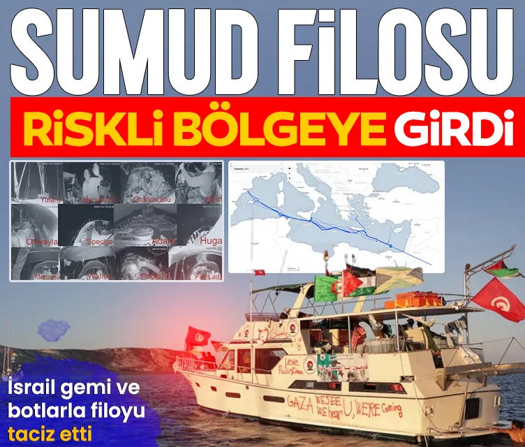 SON DAKİKA | Gazze’ye yardıma giden Küresel Sumud Filosu ’Yüksek riskli bölgeye’ girdi