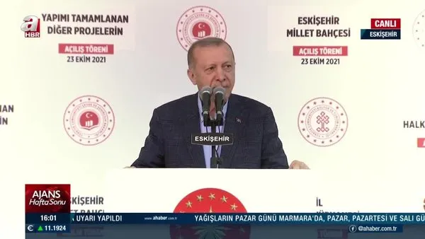 Başkan Erdoğan Eskişehir programı kapsamında vatandaşlara seslendi