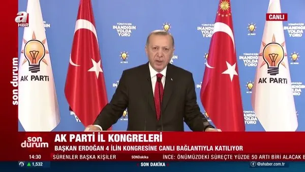 Son dakika! Başkan Erdoğan'dan AK Parti İl Kongrelerinde önemli açıklamalar | Video