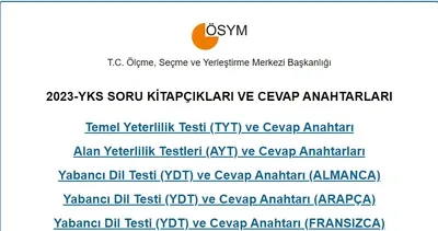 ÖSYM YKS soruları ve cevap anahtarı BURADA! YKS TYT, AYT, ve YDT Temel Soru Kitapçıkları ve Cevap Anahtarları erişime açıldı! TIKLA indir