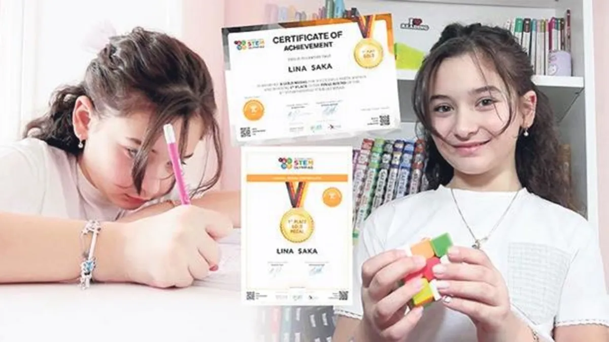 Trabzonlu Lina matematikte dünya birincisi oldu Trabzonlu Lina matematikte dünya birincisi oldu