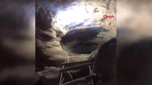 Niğde'de kaçak kazı yapılan evde şaşkına çeviren 13 metrelik kuyu kamerada