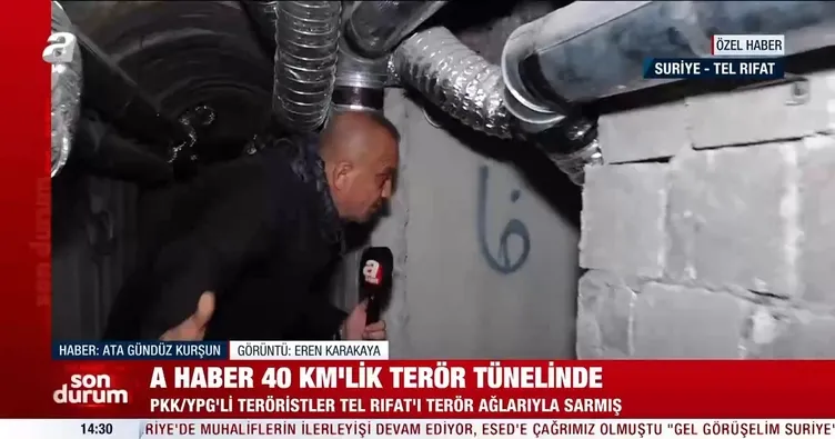İşte PKK/YPG’nin 40 km’lik tüneli! Teröristler Tel Rıfat’ı terör ağlarıyla sarmış