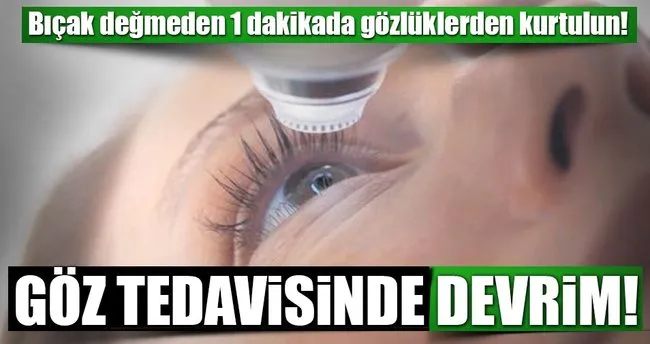 goze bicak degmeden bir dakikada tedavi