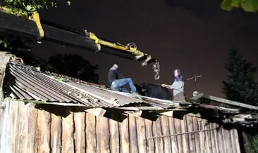 Bakın çatıdan ne kurtardılar?