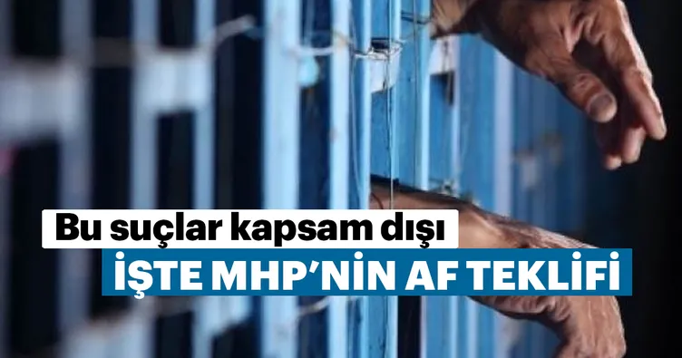 Son dakika: İşte MHP’nin af teklifi!